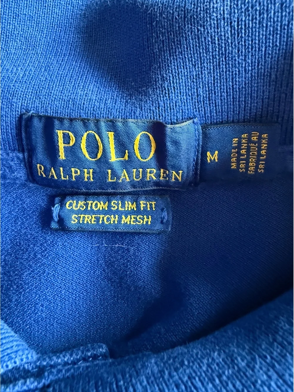 Polo Ralph Lauren Custom Slim Fit Stretch Mesh Polo Shirt Medium Blue